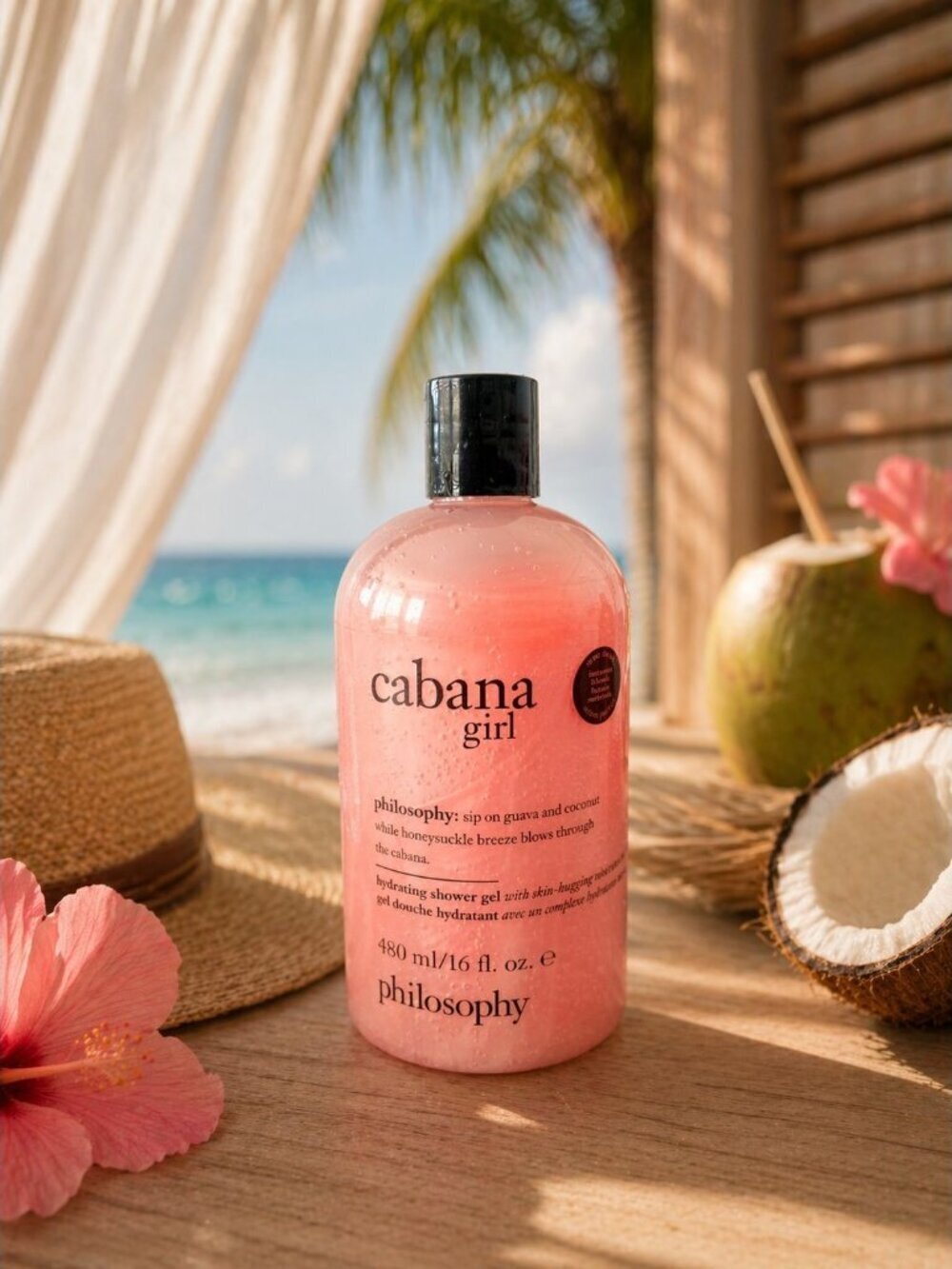 NEW Philosophy Cabana Girl Shampoo Shower Gel & Bubble Bath 16oz 480ml Skin